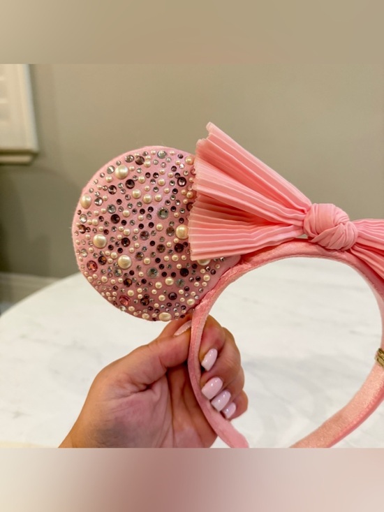 NEW Disney Minnie Mouse Pink Rhinestone Ear Headband Adult BaubleBar main image 13